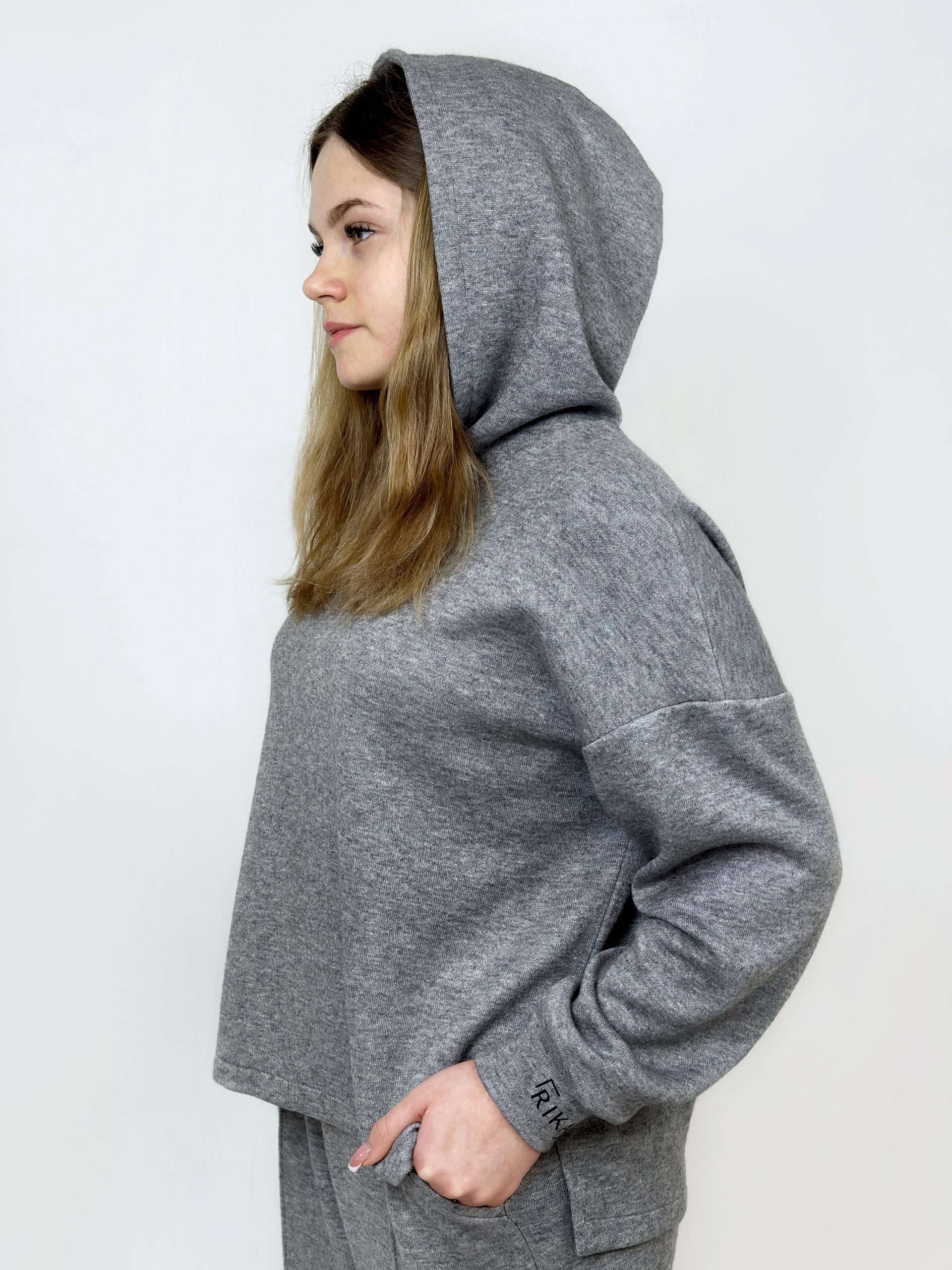 Костюм для дівчинки - палаццо та джемпер з капюшоном