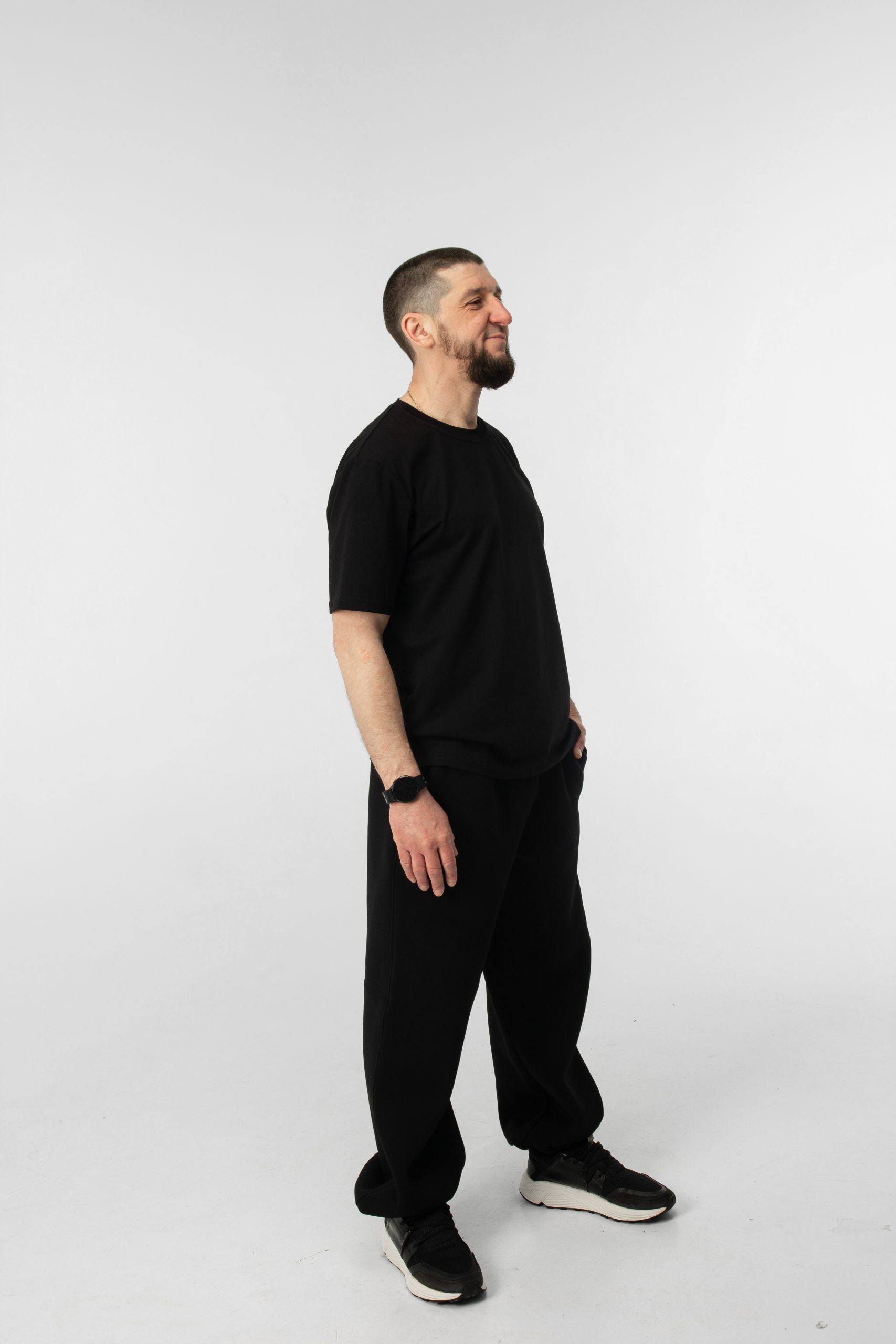 Базова футболка для чоловіків чорна oversized